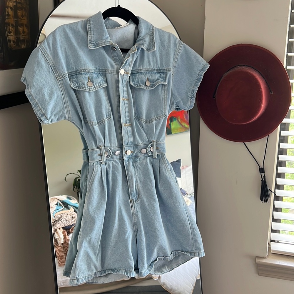 Denim romper